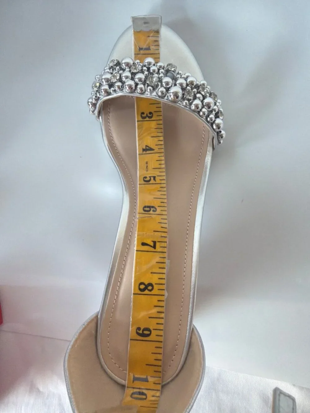 Steve Madden JCarrson Silver Beads Sandals Girls Low Block Heel Big Kid Size 7